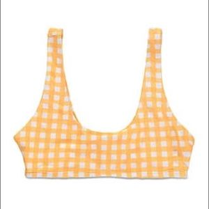 NWT scoop gingham bikini top